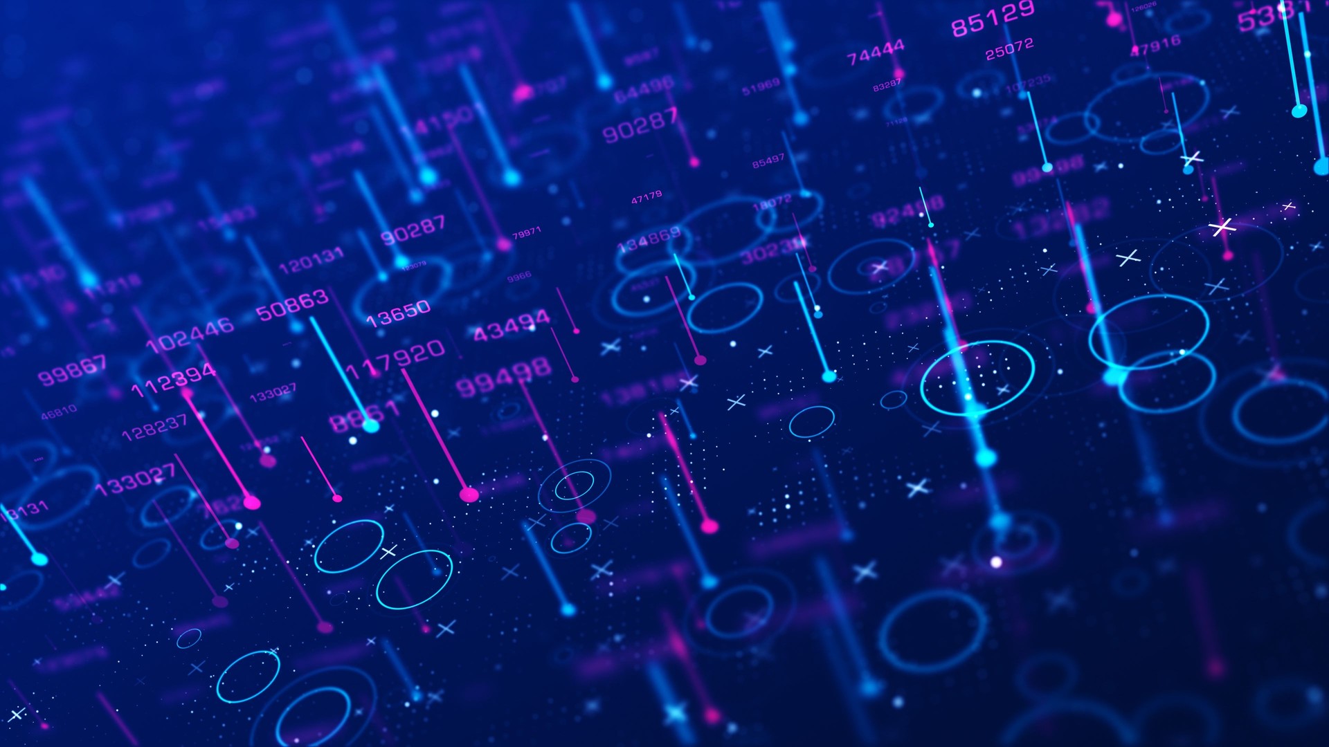 Binary Code Data Transfer, AI, Cloud Computing